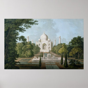 Pôster O Taj Mahal, Agra, do jardim