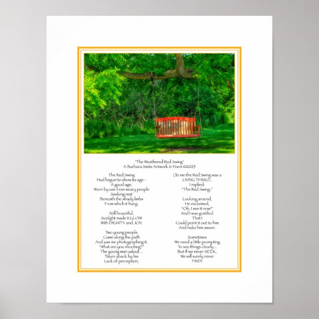 Poster O Tamanho do Swing Vermelho Meteorizado 11x14 (Frente)