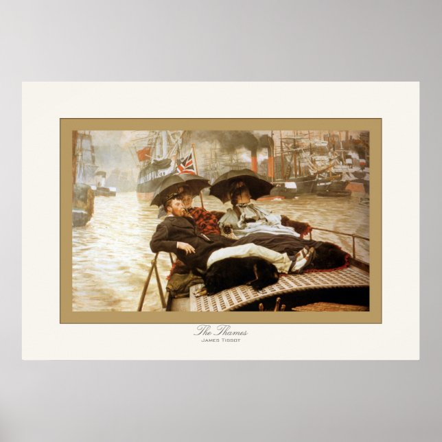 Poster O Tâmisa ~ James Tissot ~ Beleza Art (Frente)