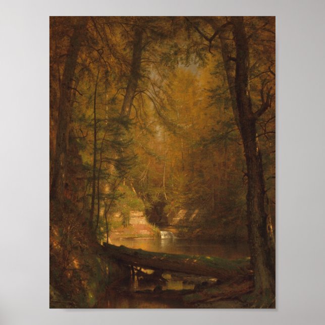 Poster O Tanque da Truta (1870) - Worthington Whittredge  (Frente)