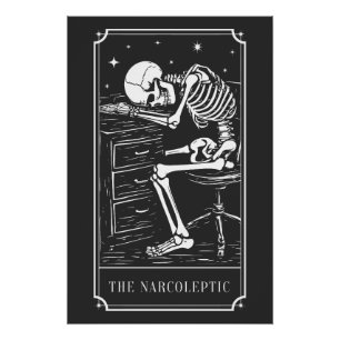 Pôster O Tarot Card Narcoléptico Conscientização da Narco