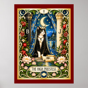Poster O Tarot da Sacerdotisa Gata - Sabedoria Interior