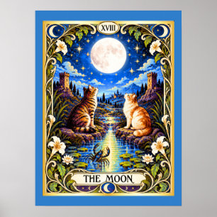 Poster O Tarot do Gato Lunar - Intuição e Mistério