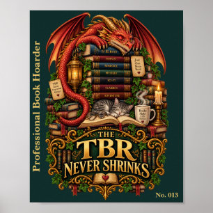 Poster O TBR Nunca Diminui Sociedade do Dragão de Livro