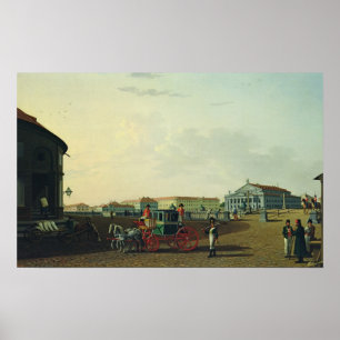 Pôster O teatro de Bolshoi em St Petersburg, 1802