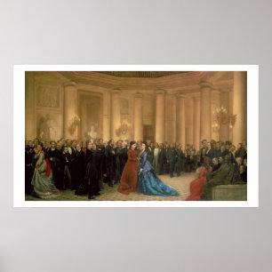 Pôster O teatro de Odeon, Paris, 1869 (óleo em canvas)