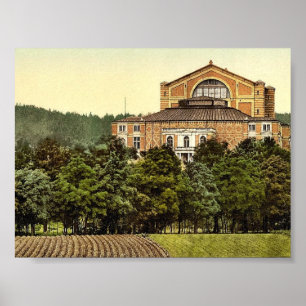 Poster O teatro de Wagner (isto é Festspielhaus),
