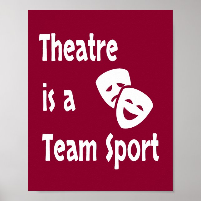 Poster O teatro é um esporte de equipe, Atuação, Ator, At (Frente)