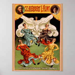 Pôster O teatro hipnótico da dança da saia dos sílex