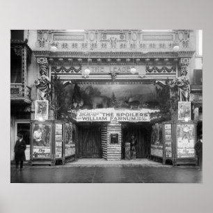 Pôster O Teatro Leader, 1921. Foto Antiga