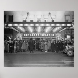 Pôster O Teatro Nacional, 1936. Vintage Photo