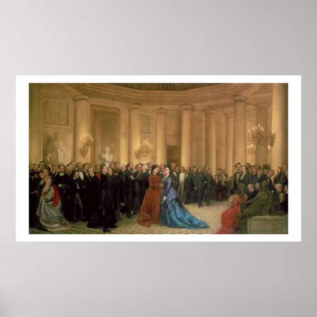 Pôster O Teatro Odeon, Paris, 1869 (petróleo na canvas) (Frente)
