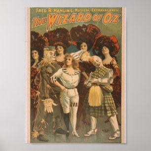 Poster O teatro retro de mágico de Oz