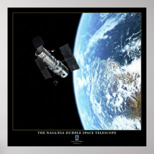 Poster O Telescópio Espacial Hubble em Órbita