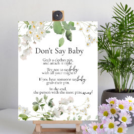 Poster O tema das flores de margarida selvagens Shhh Don'