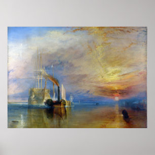 Pôster O Temeraire de combate por J.M.W. Turner