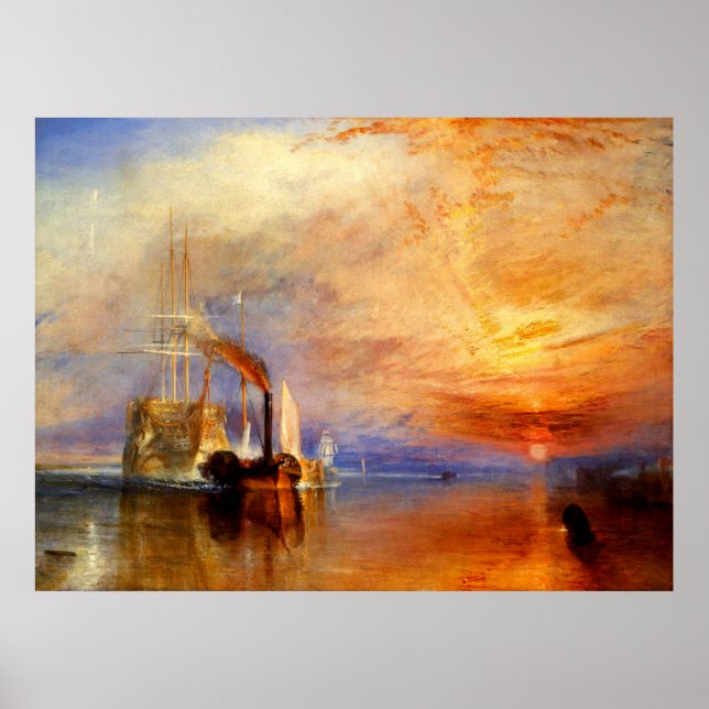 Pôster O Temerário de Luta, J. M. W. Turner (Frente)