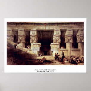Pôster O templo de Dendera por David Roberts