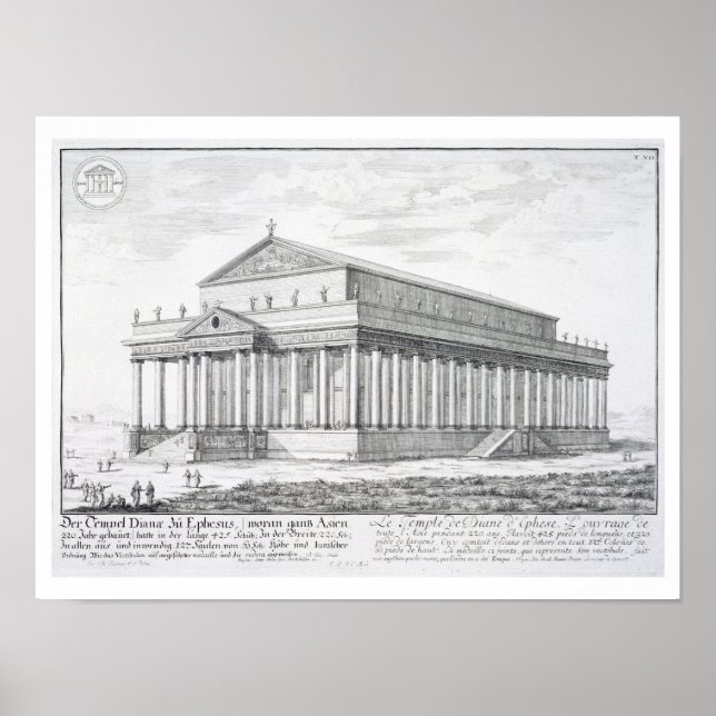 Poster O Templo de Diana em Ephesus, Turquia, de Entw (Frente)