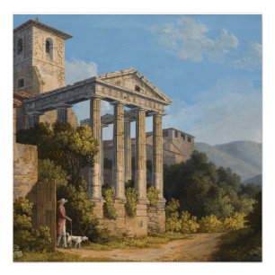 Pôster O Templo de Hércules, Pintura Famosa