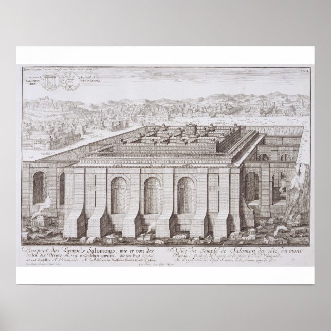 Pôster O Templo de Salomão, Jerusalém, de Entwurf ei (Frente)