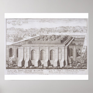 Pôster O templo de Solomon, Jerusalem, 'de Entwurf ei