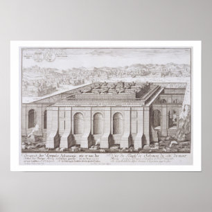 Pôster O templo de Solomon, Jerusalem, 'de Entwurf ei
