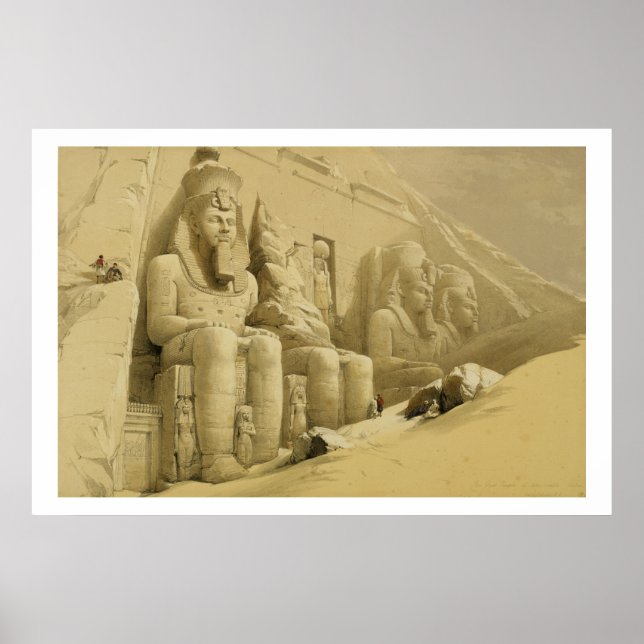 Poster O templo Excelente de Abu Simbel, Nubia, do Egito (Frente)