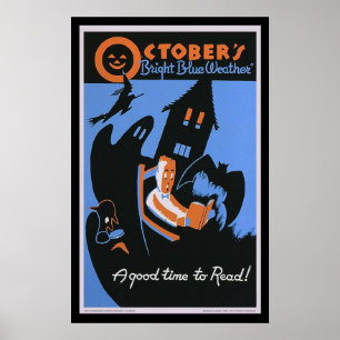 Poster O tempo azul brilhante de outubro
