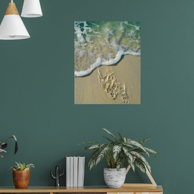 Poster O tempo cura todas as feridas - pegadas na areia (Sala de Estar 1)