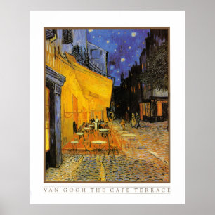Poster O terraço do café na noite por Vincent van Gogh