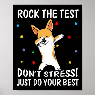 Poster O teste não se estresse apenas faça seu melhor cor