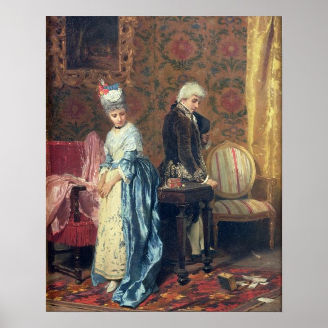 Poster O Tiff dos Amantes, 1872 (petróleo no painel) (Frente)