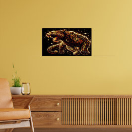 Poster O Tigre Dourado Rosnante