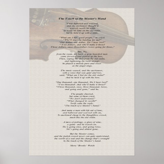 Pôster O toque da mão do mestre (Frente)