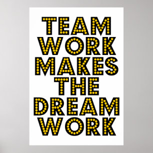 Poster O trabalho da equipe faz o trabalho ideal