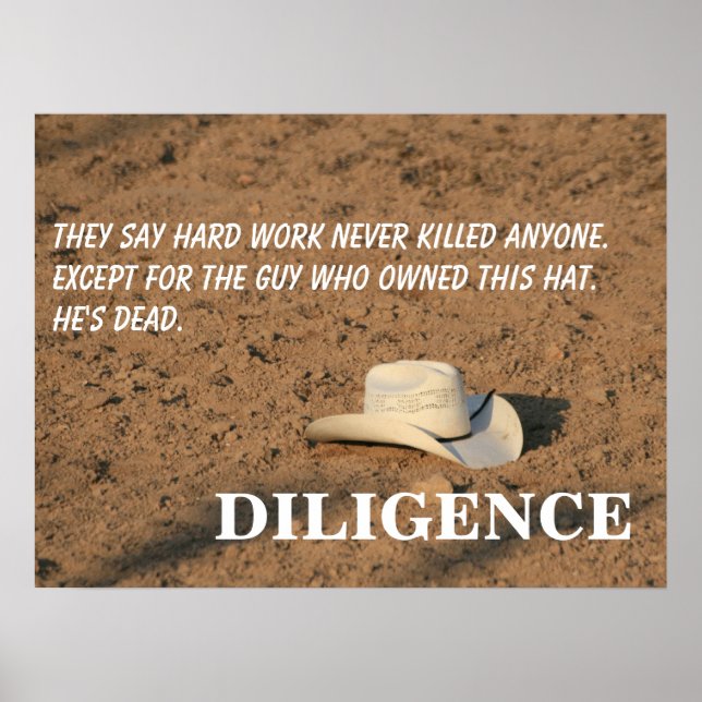 Pôster O trabalho de duro não o matar (prometo) [L] (Frente)