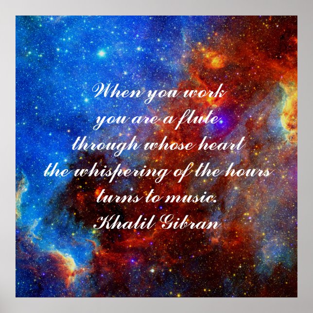 Poster O trabalho é o amor tornado visível (Frente)