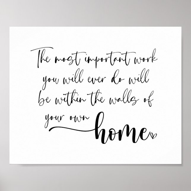 Poster O trabalho mais importante, inspirador (Frente)