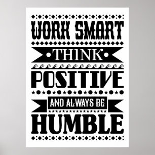 Poster O trabalho Smart pensa o positivo e seja sempre