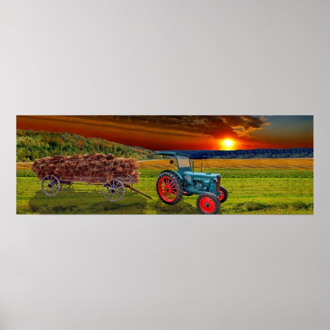 Pôster O tractor clássico Hanomag R22 (Frente)