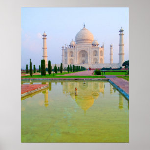 Poster O tranquilo e pacífico Taj Mahal mundialmente famo