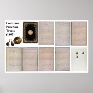 Pôster O Tratado ORIGINAL da compra de Louisiana de 1803