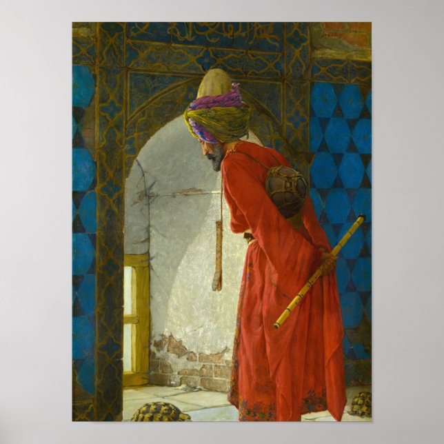 Poster O Treinador de Tortoise, 1906, por Osman Hamdi Bey (Frente)