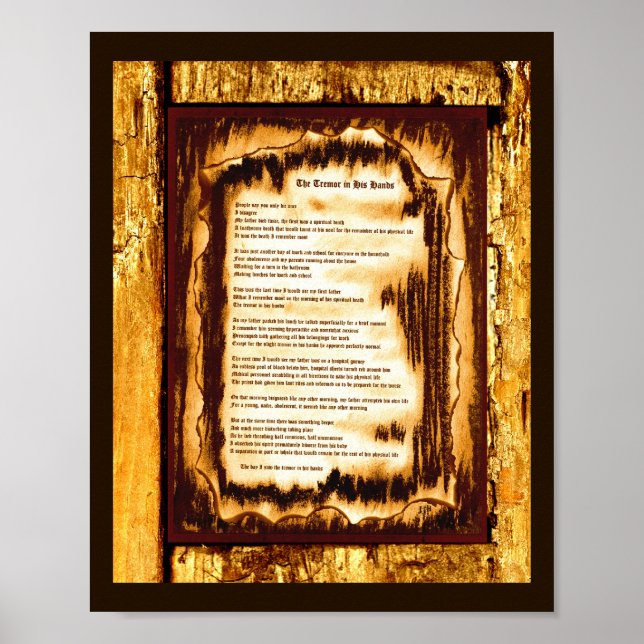 Poster O Tremor Em Suas Mãos (Frente)