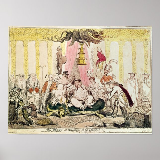Pôster O Tribunal em Brighton a la Chinese, 1816 (Frente)