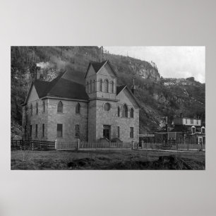 Pôster O tribunal em Skagway, fotografia de Alaska