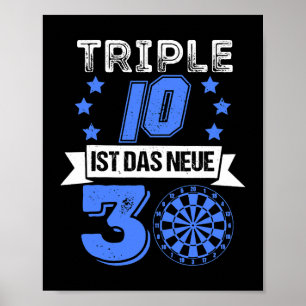 Poster O triplo 10 dons de ideias dardos de aniversário d