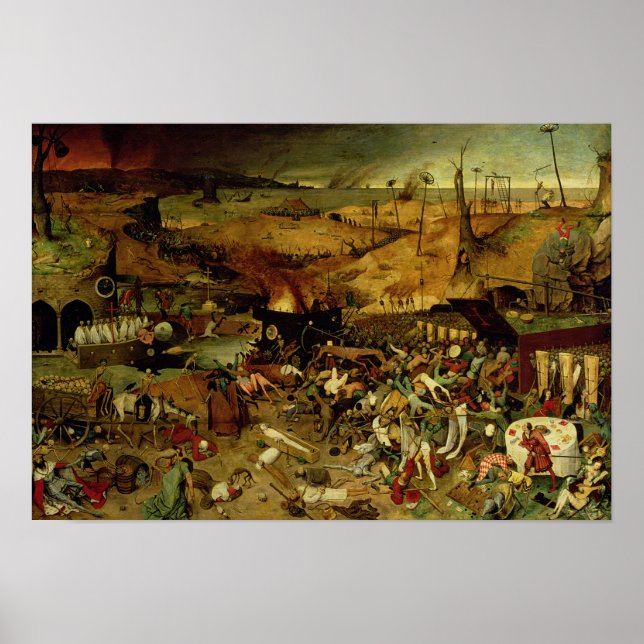 Pôster O triunfo da morte, c.1562 (óleo no painel) (Frente)