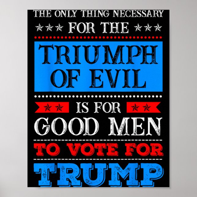 Poster O Triunfo do Mal Anti Trump (Frente)